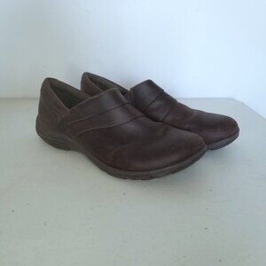 Merrell Dassie Stitch Clogs Slip On Loafer Women's 7.5W Brown Leather Espresso